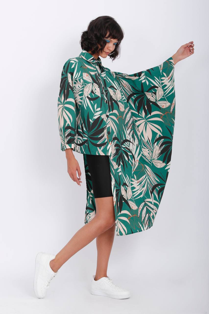 Asymmetrical Floral Shirt