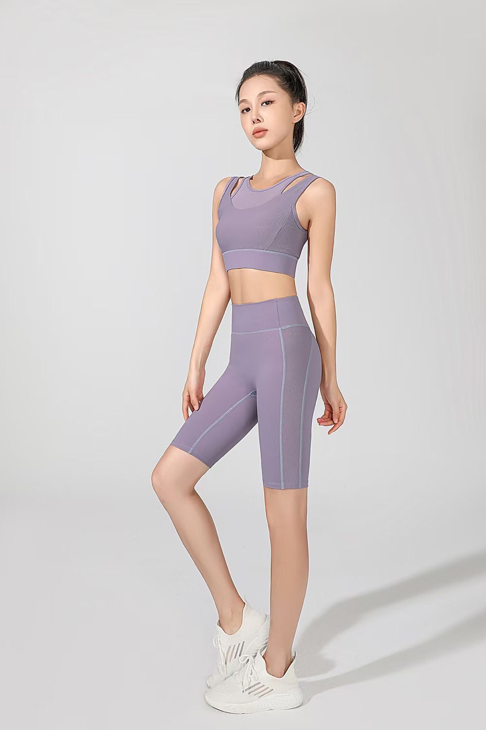 RIBBED CYCLING SHORTS