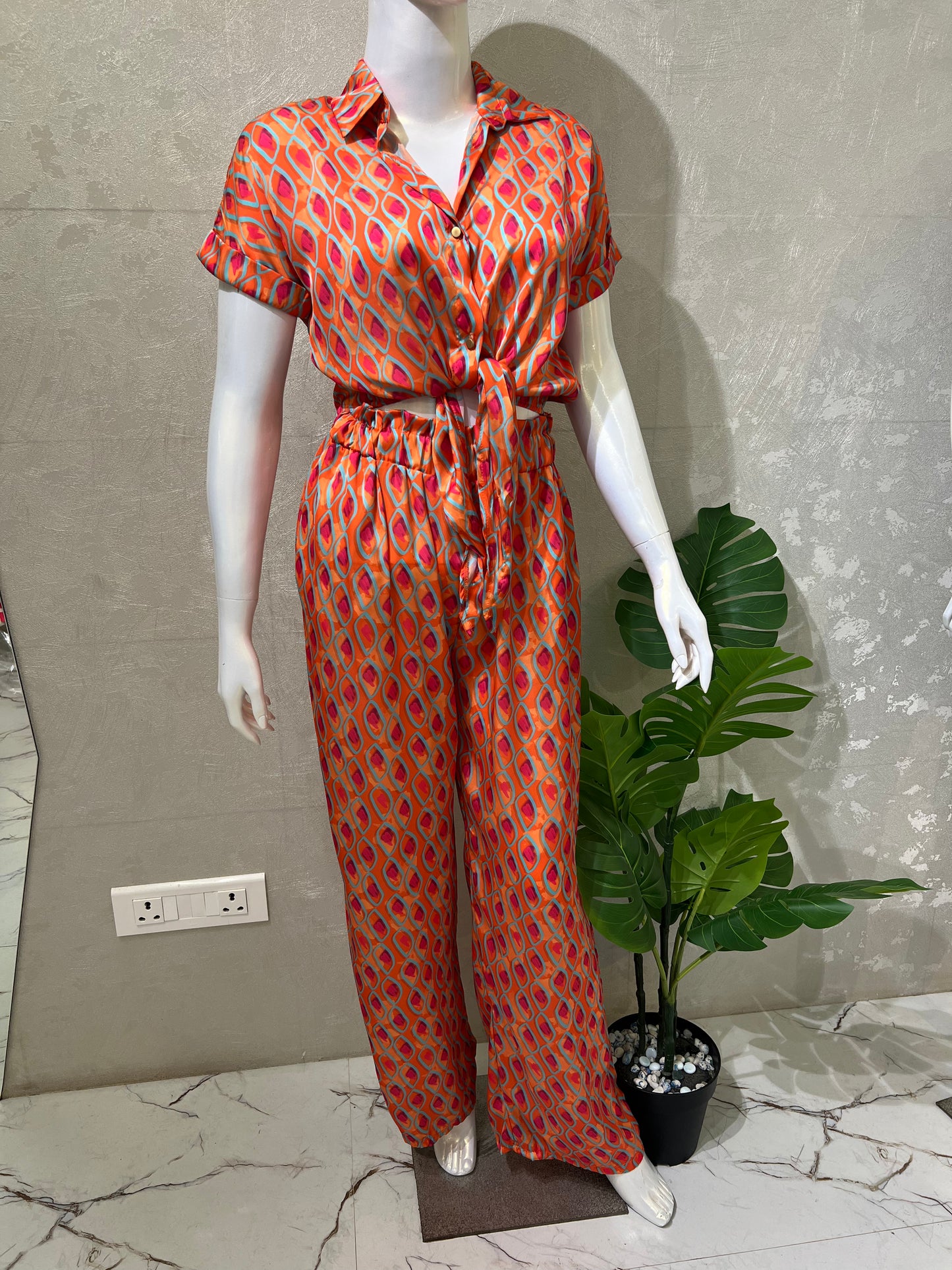 Satin Printed Co-ord Set