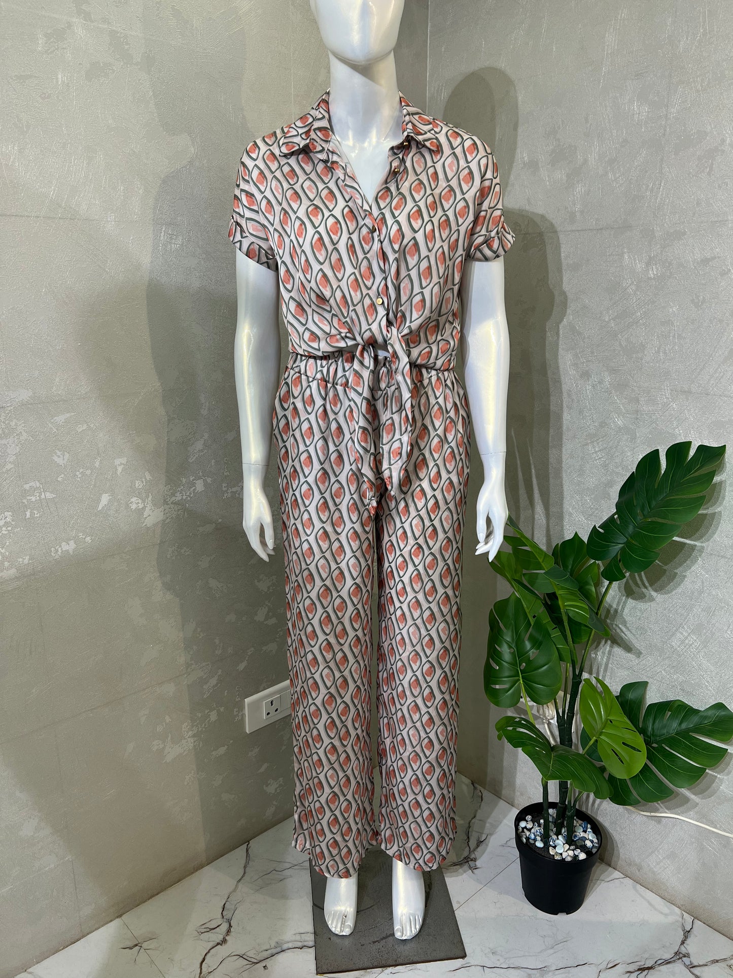 Satin Printed Co-ord Set