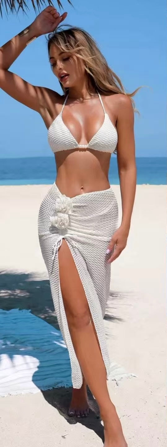 THREE-PIECE CROCHET BIKINI