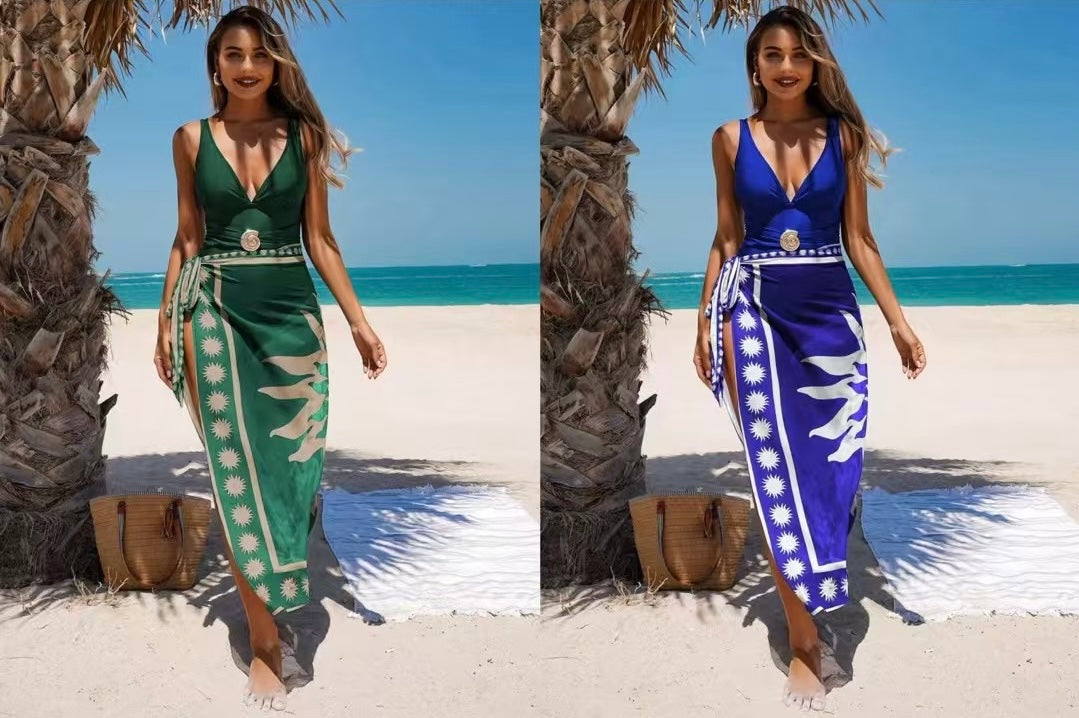 DEEP V-NECK MONOKINI SET