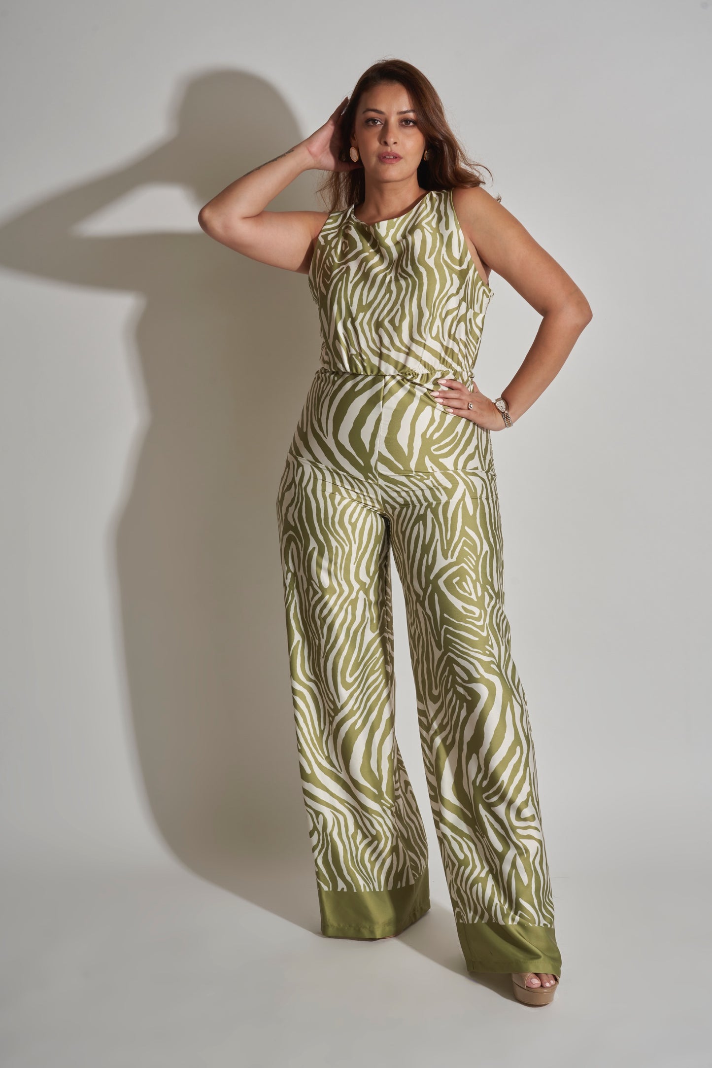 SLEEVELESS LONG JUMPSUIT
