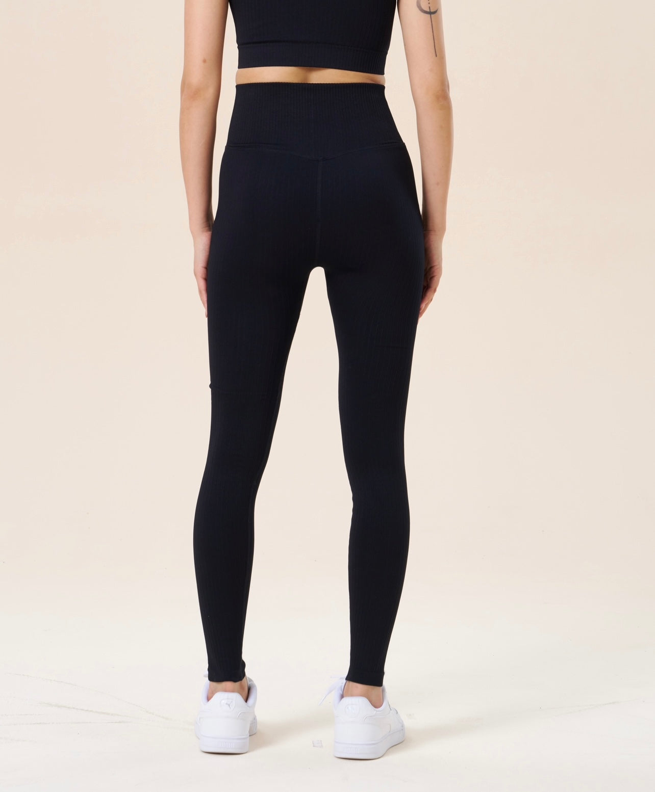 RIBBED HIGH WAIST LEGGINGS