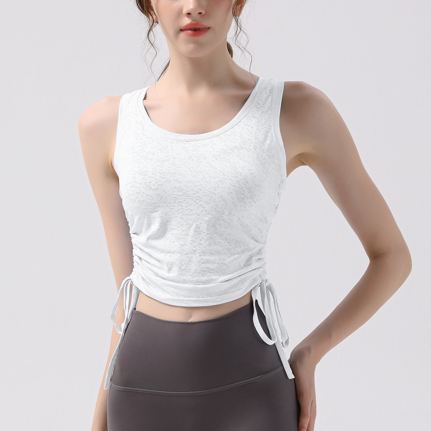 VEST WITH DRAWSTRINGS