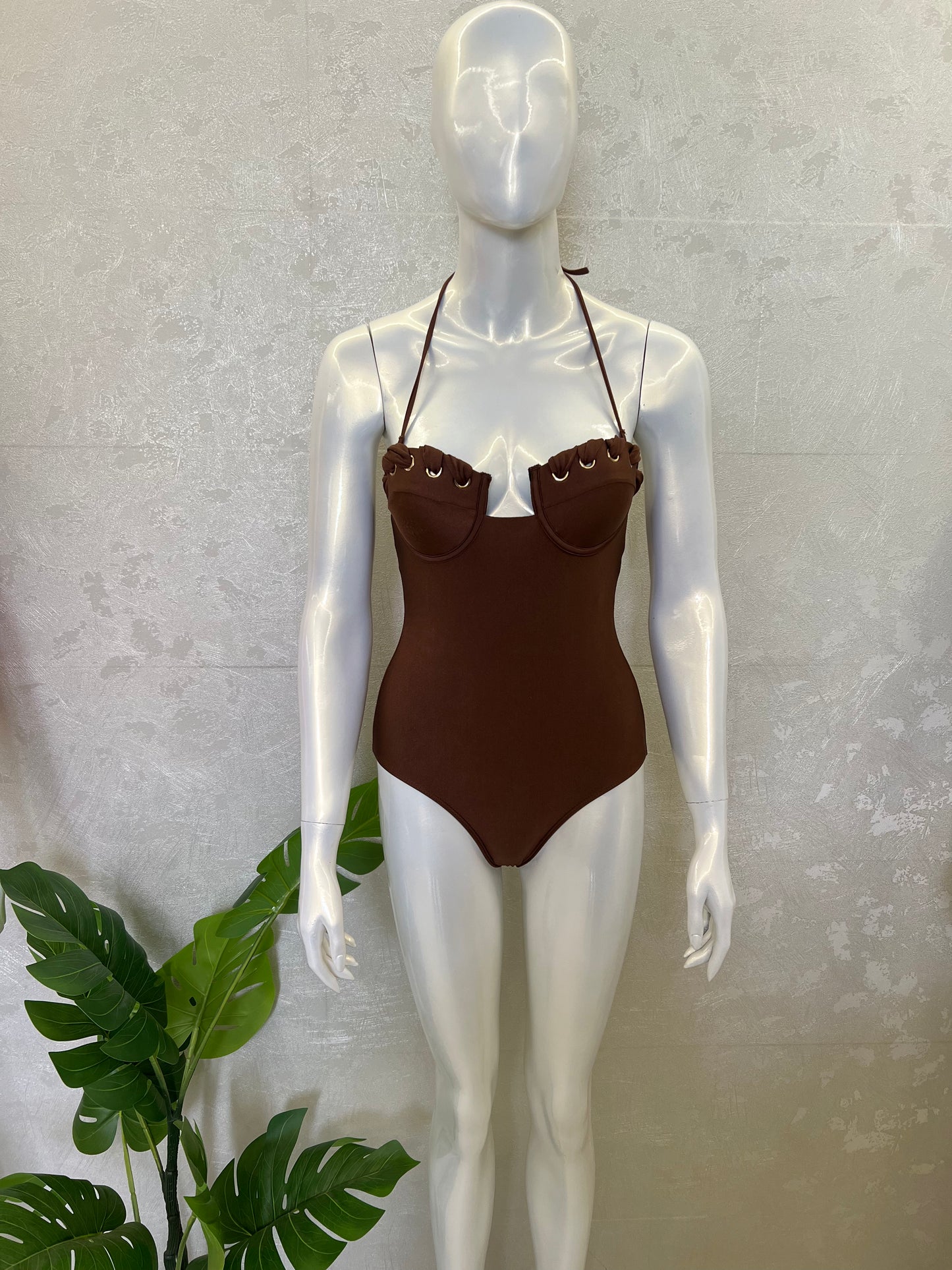 HALTER PADDED SWIMSUIT