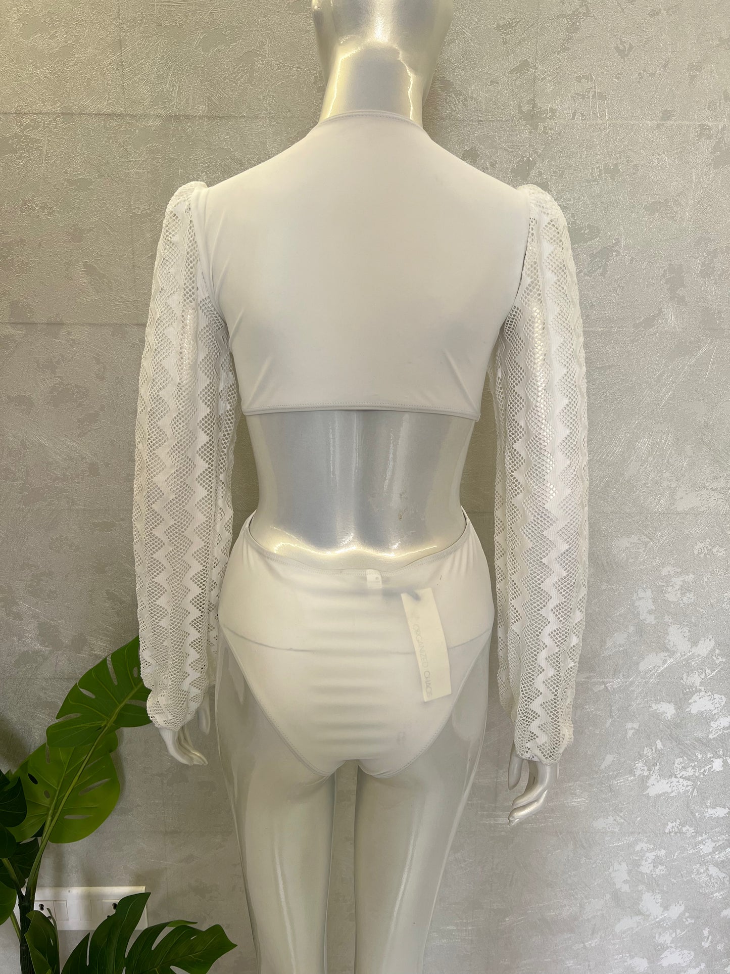 MESH SLEEVE SWIMSUIT