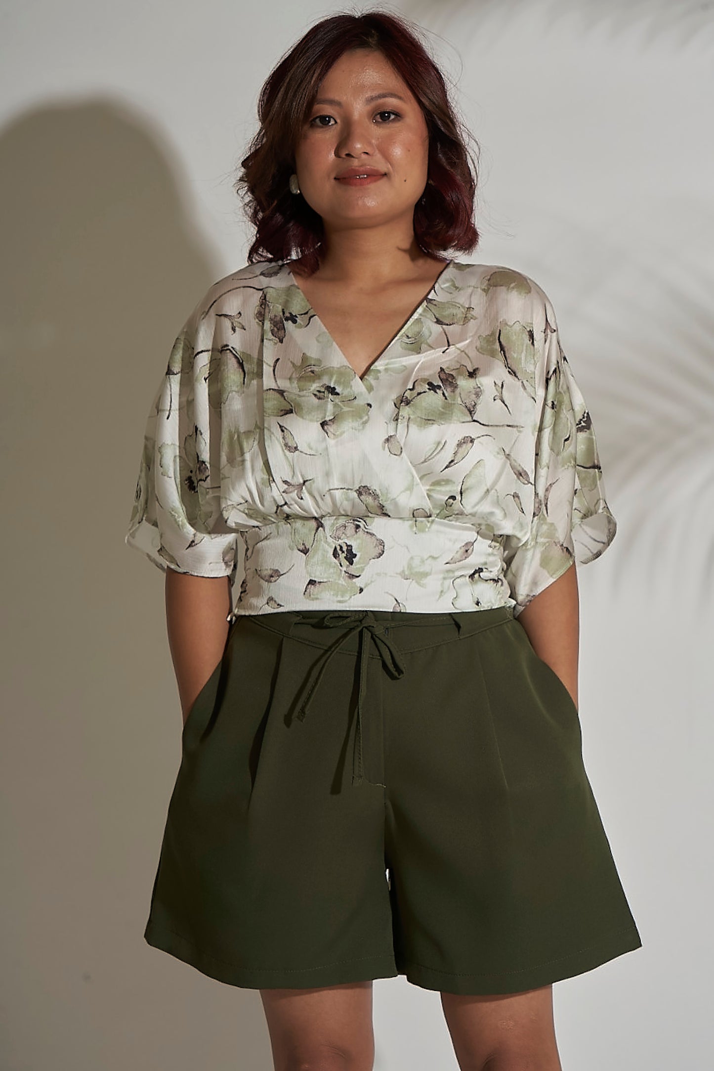 Printed Blouse With Back Tie Up