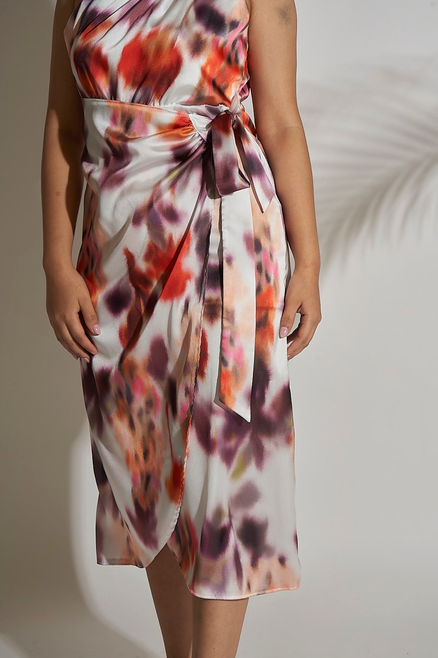 One Shoulder Printed Dress