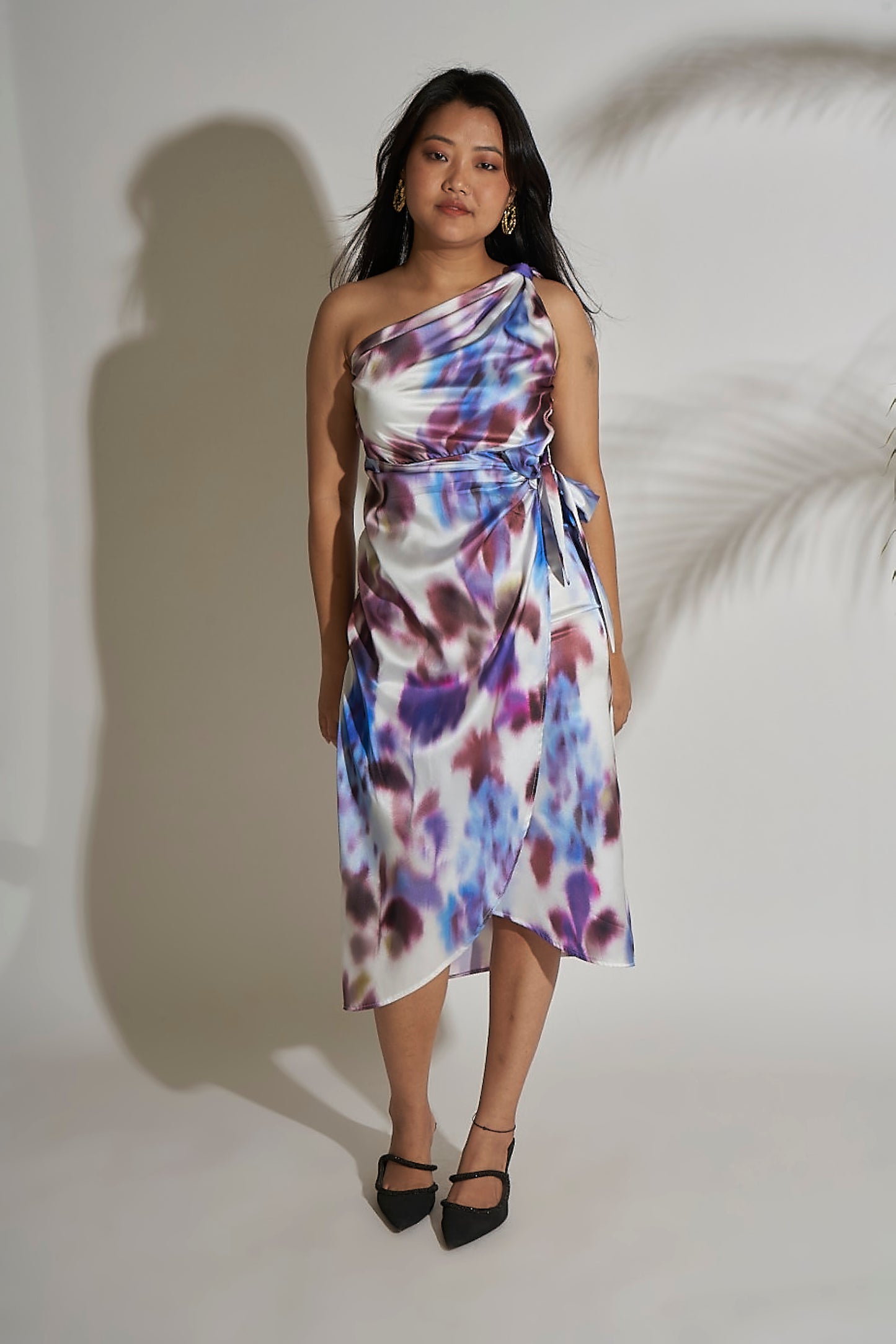 One Shoulder Printed Dress
