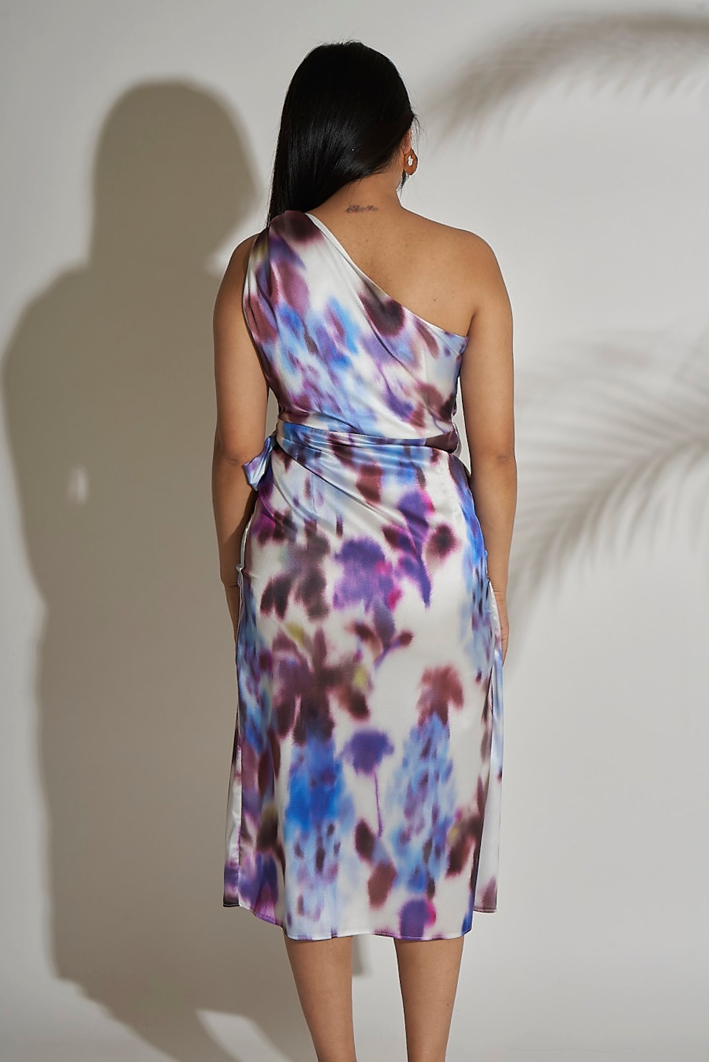 One Shoulder Printed Dress