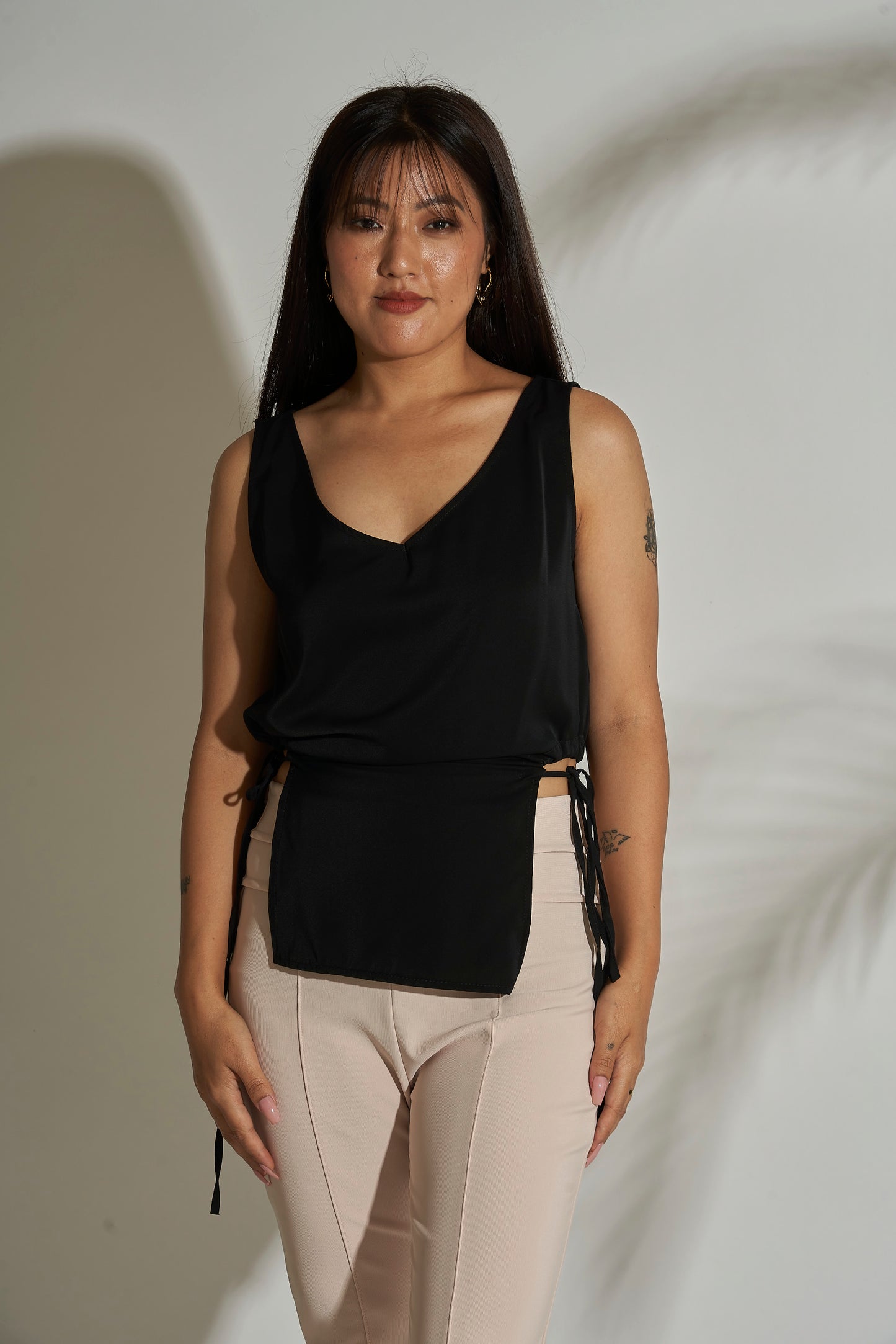 Blouse With Waist Tie-up