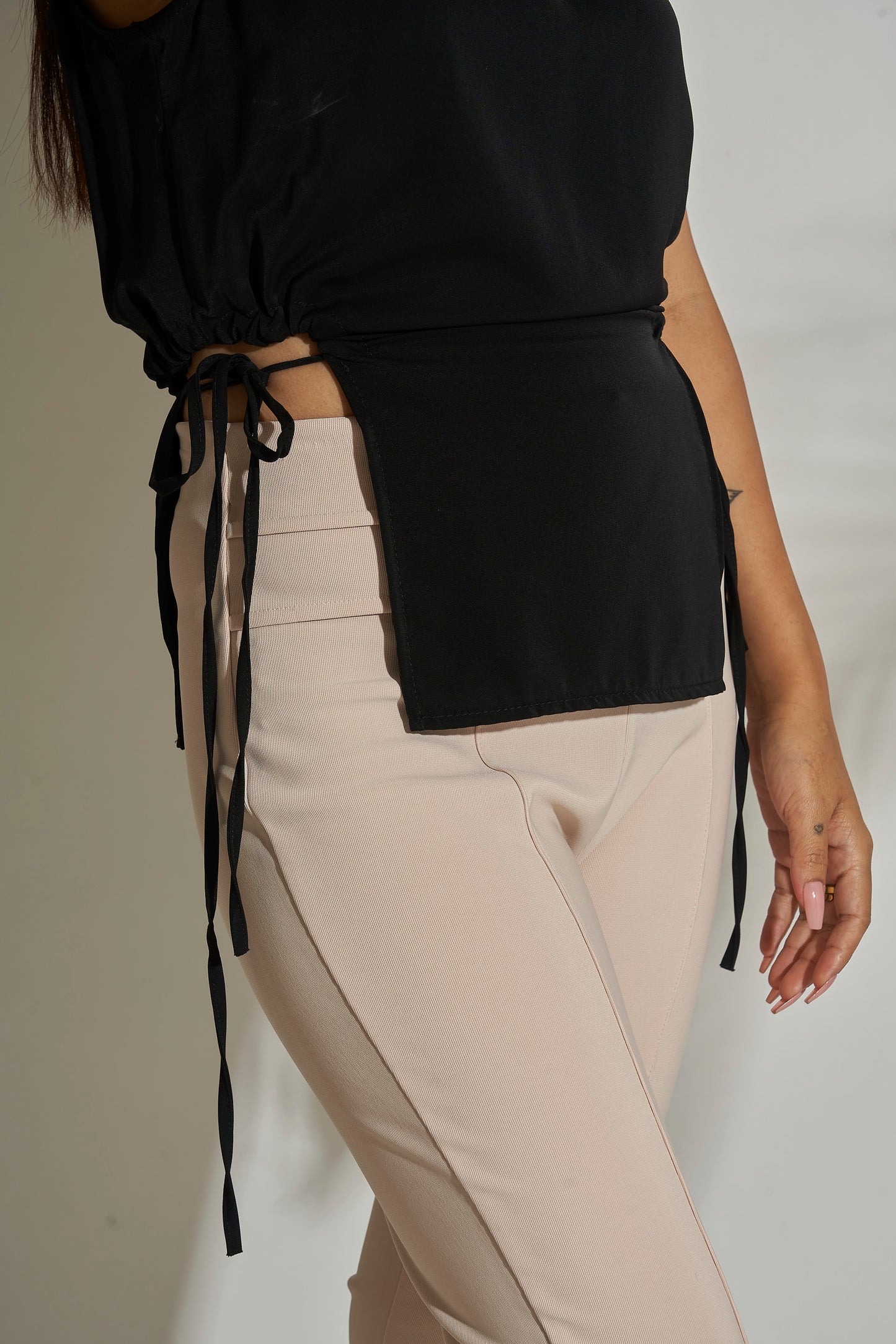 Blouse With Waist Tie-up