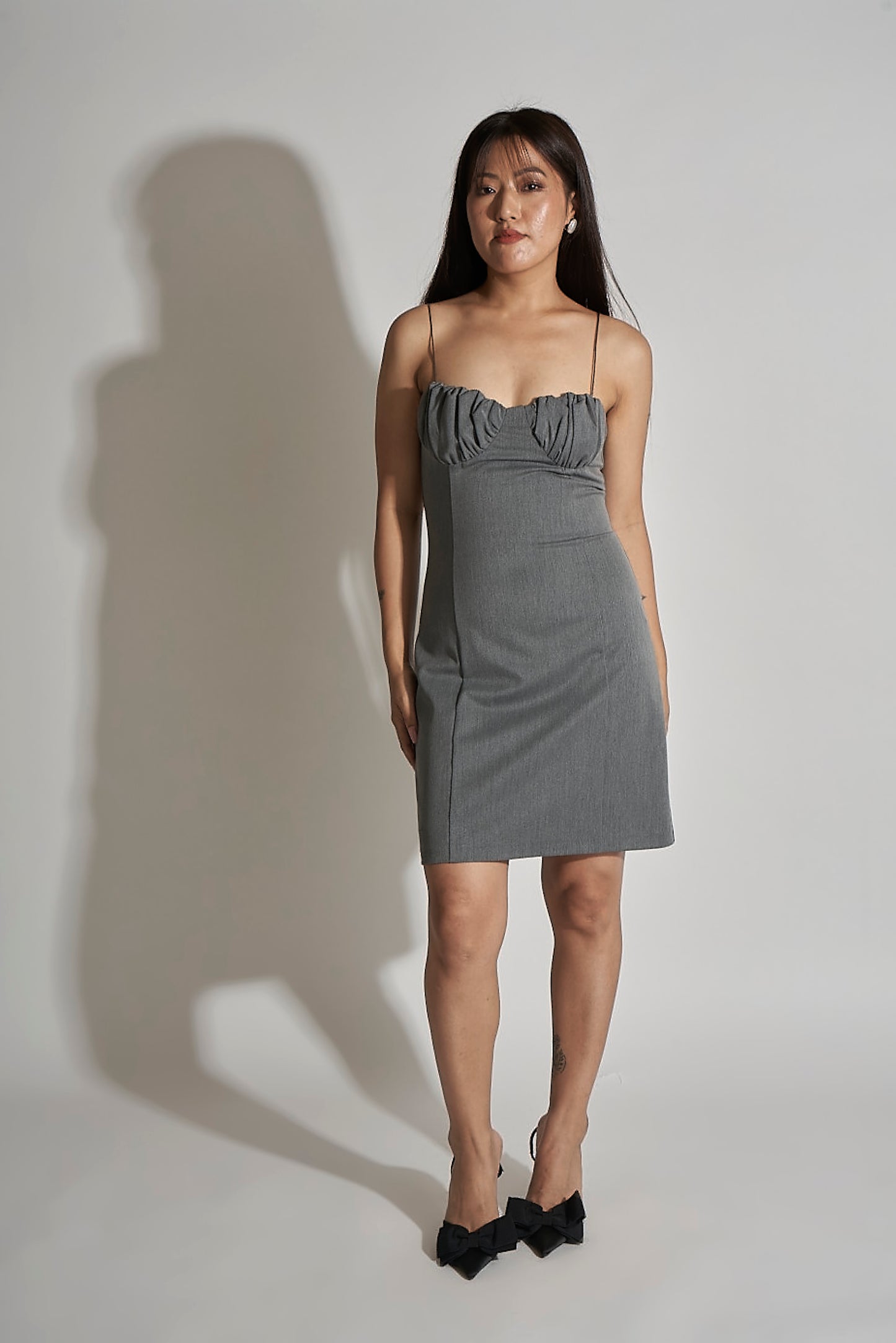 RUCHED BUST MINI DRESS