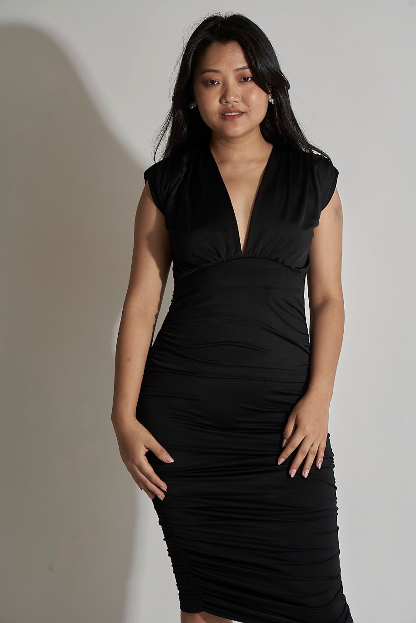 BODYCON RUCHED DRESS