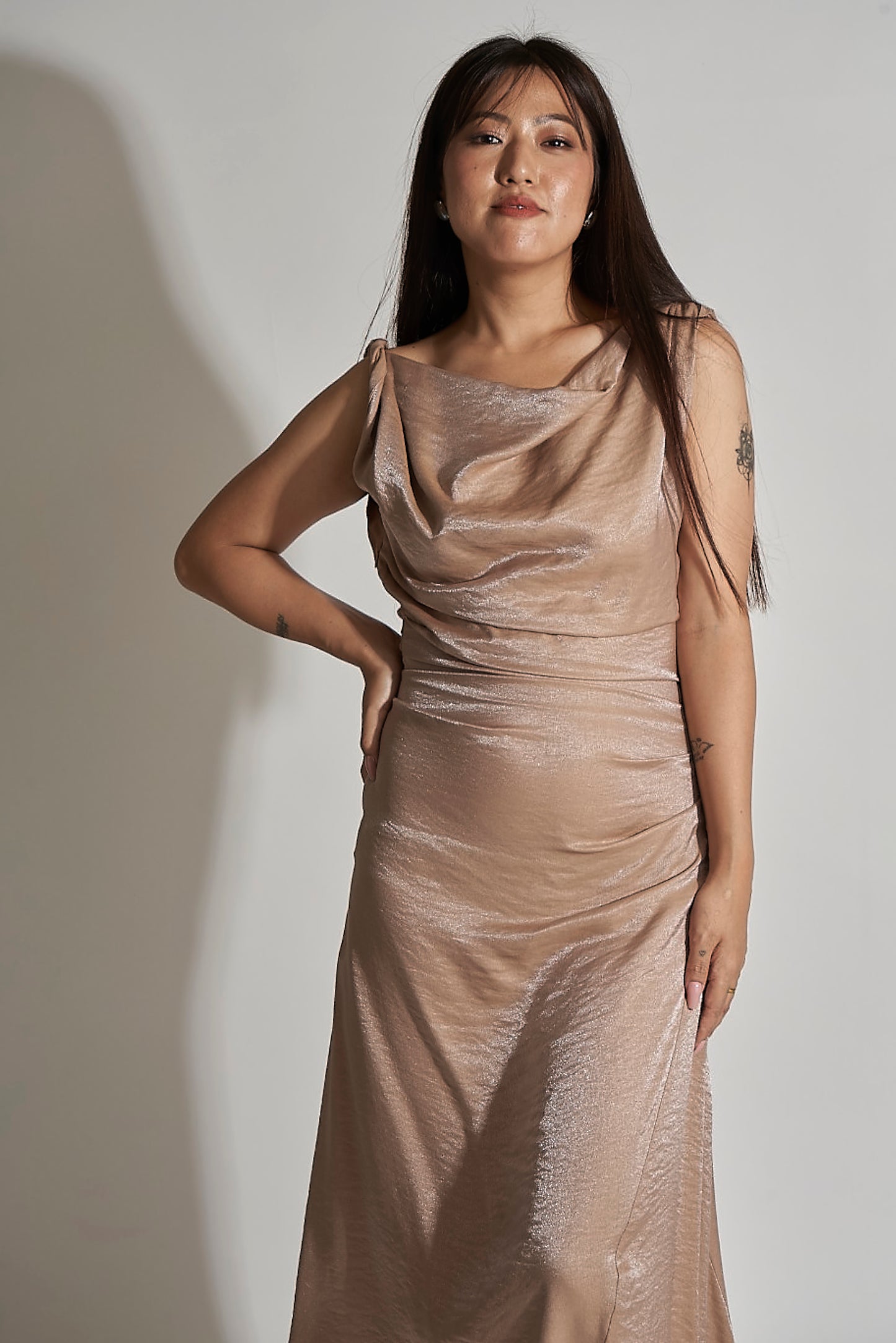 Cowl Evening Dress