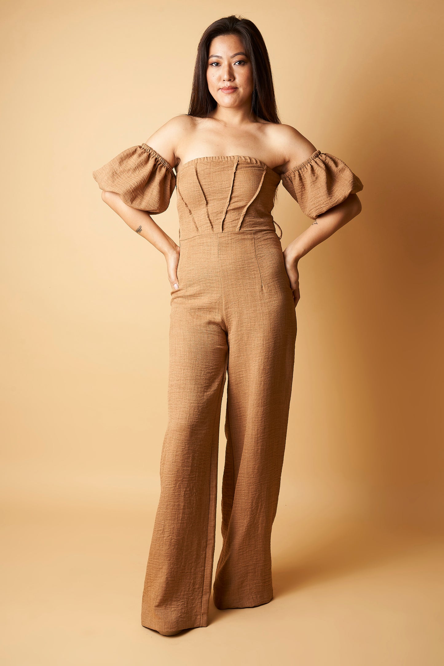 OFF SHOULDER JUMPSUIT