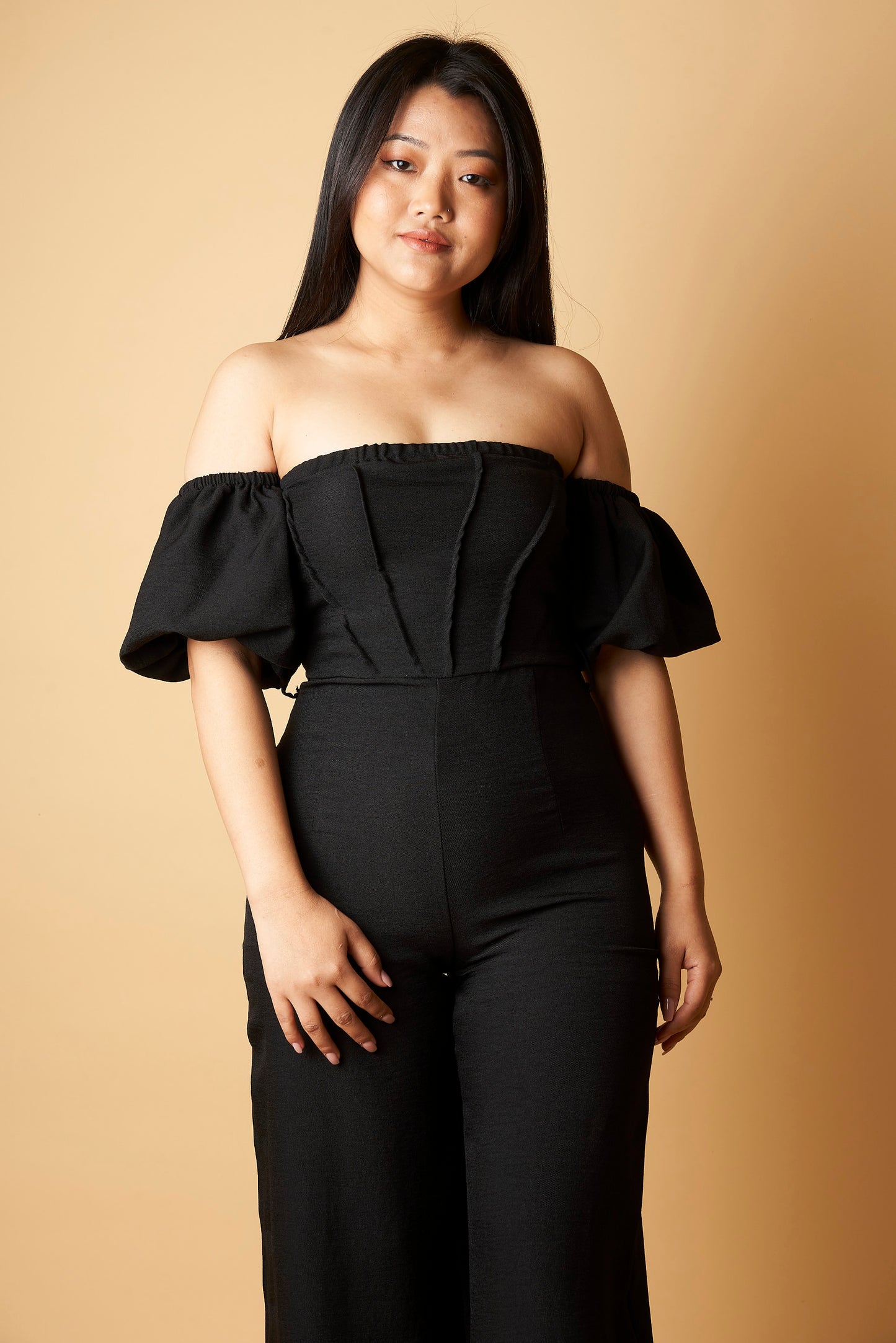 OFF SHOULDER JUMPSUIT