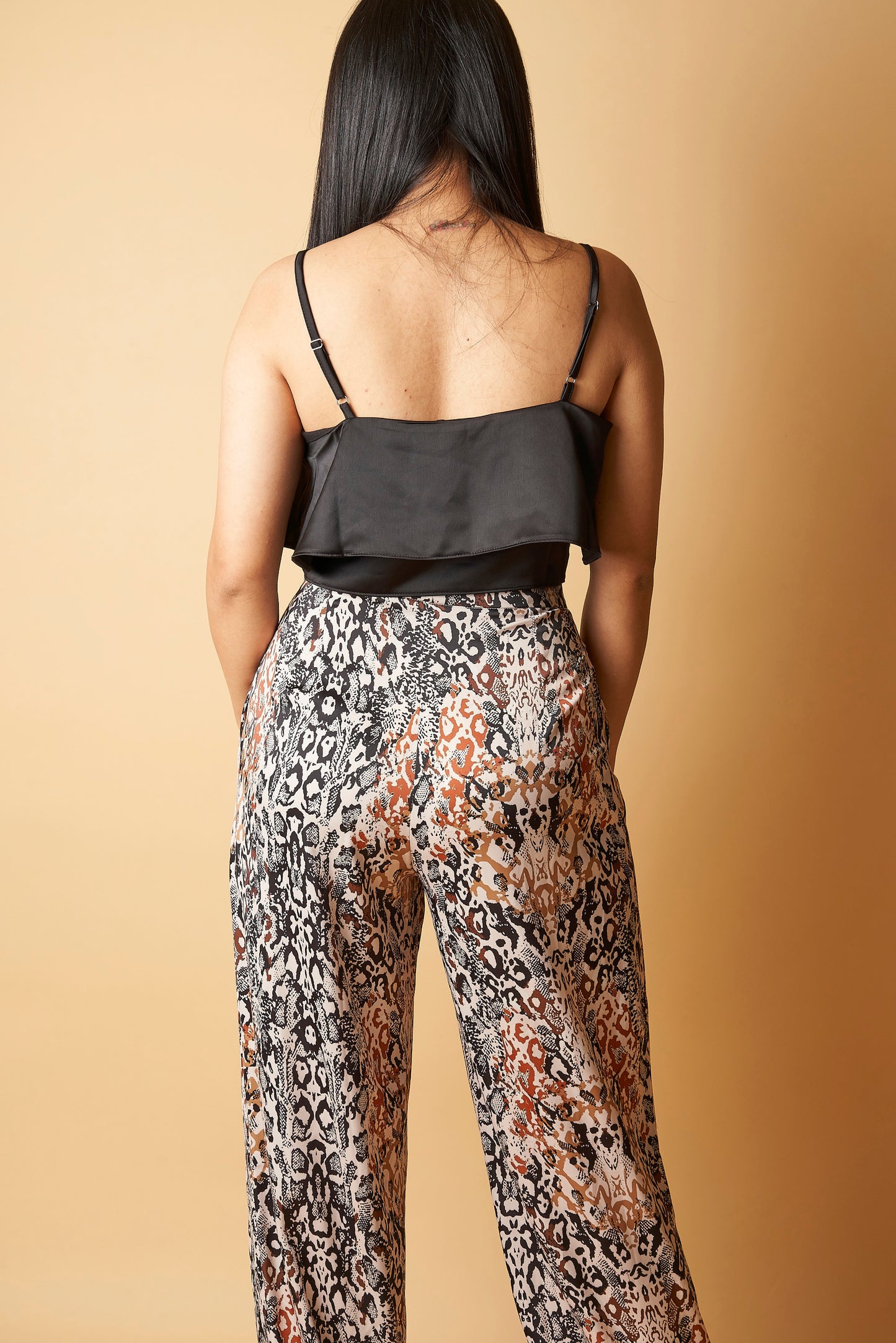 ANIMAL PRINT SATIN PANT