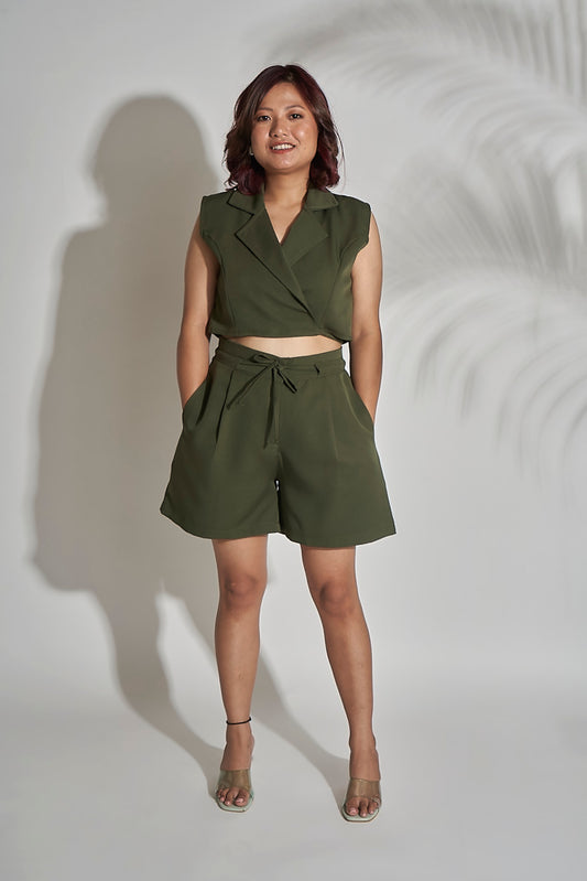 Overlapping Waistcoat Co-ord