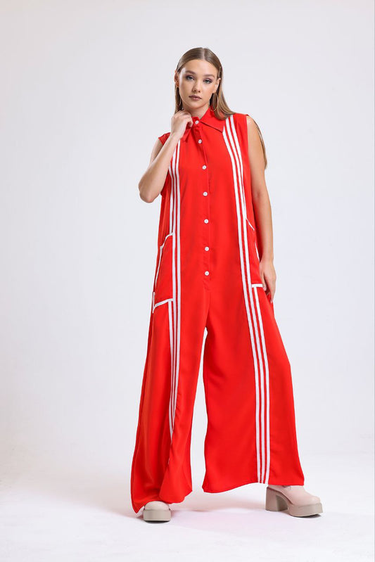 Stripped Jumpsuit