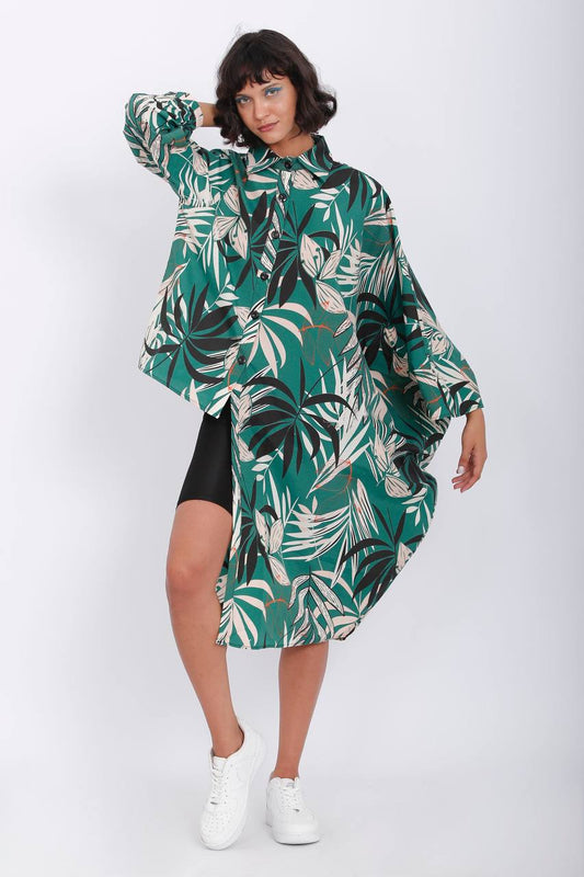 Asymmetrical Floral Shirt