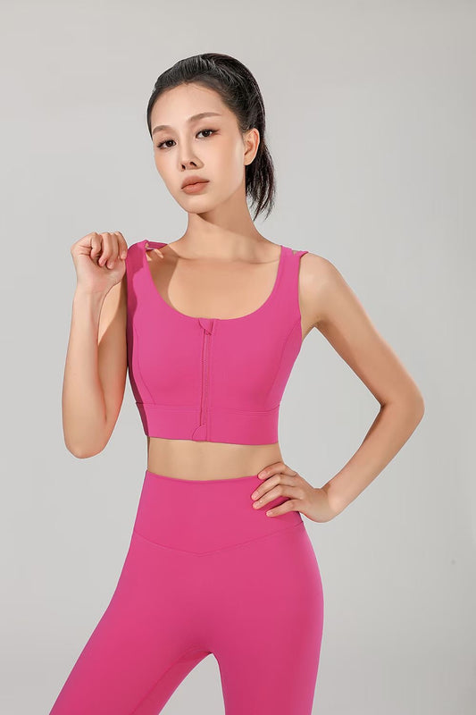 FRONT ZIP SPORTS BRA