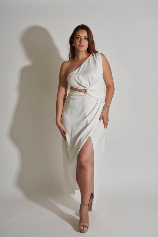 One Shoulder Asymmetric Dress