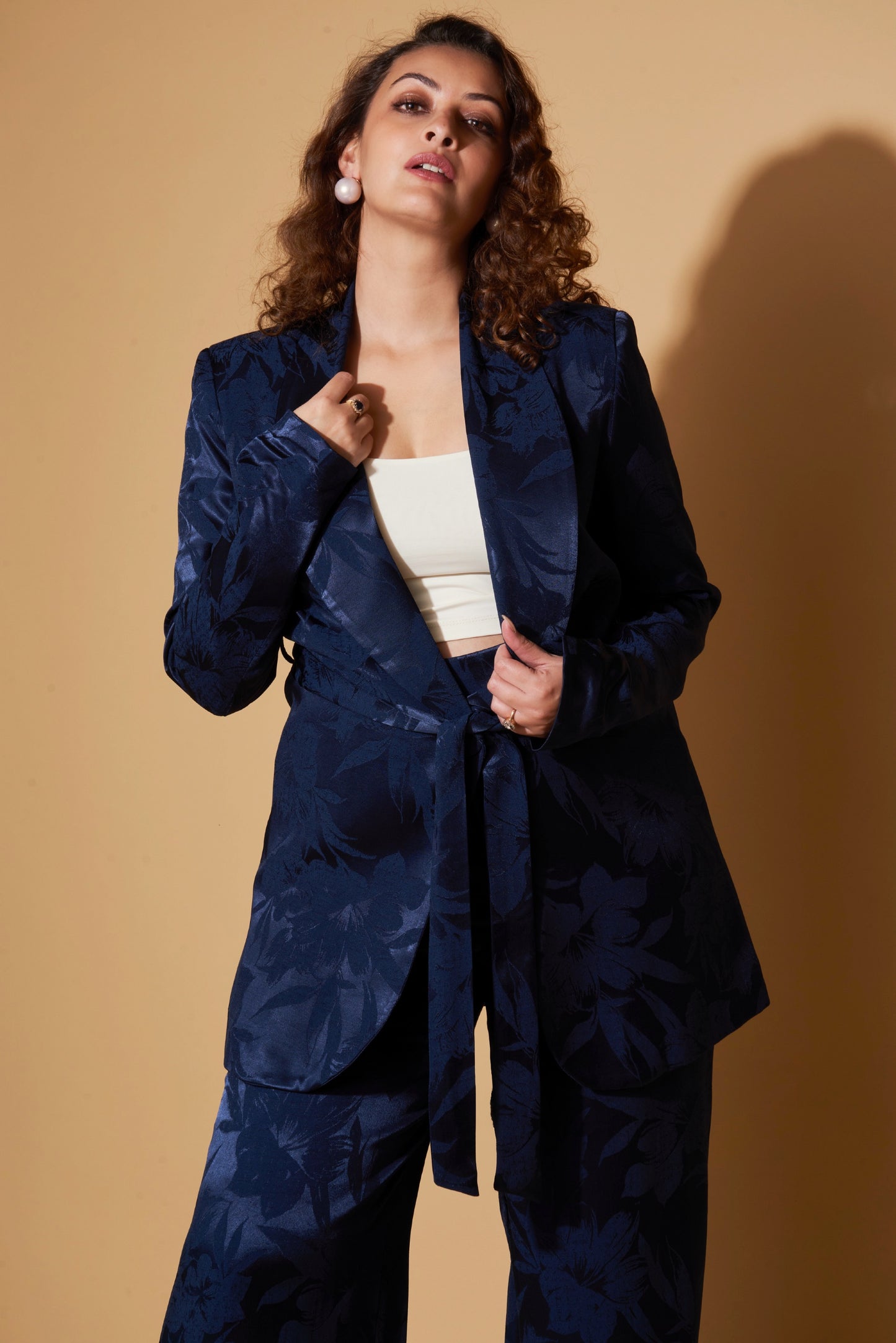 BELTED PANTSUIT