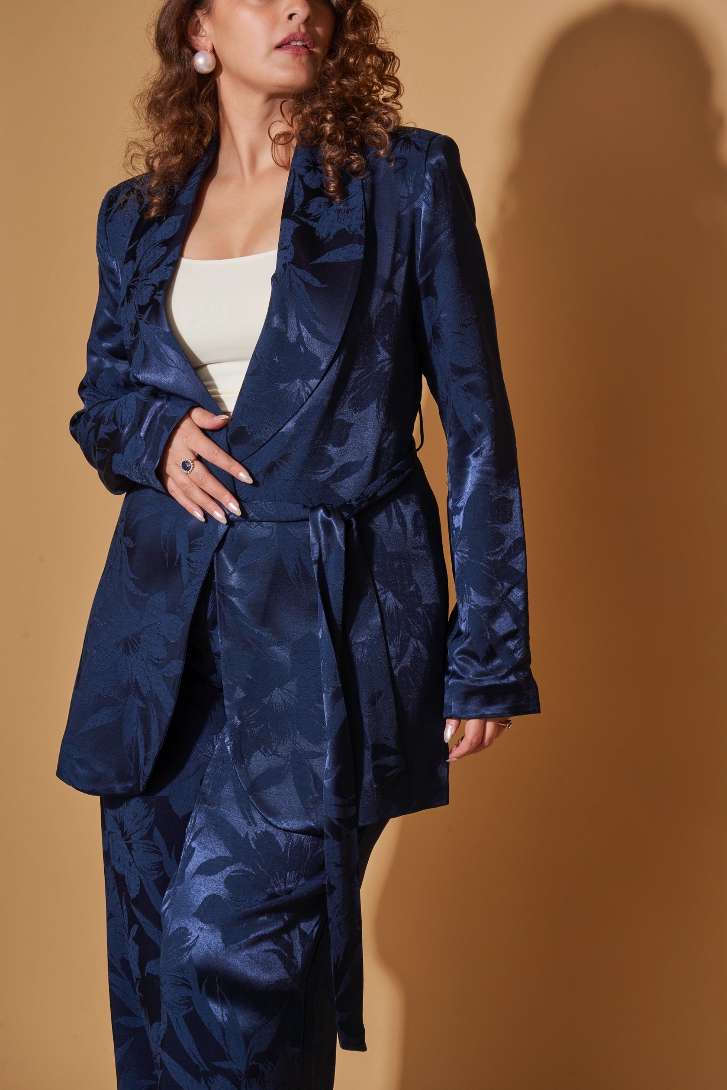 BELTED PANTSUIT