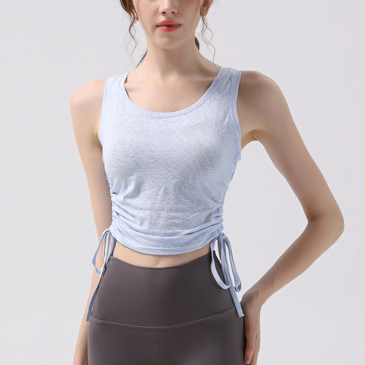 VEST WITH DRAWSTRINGS