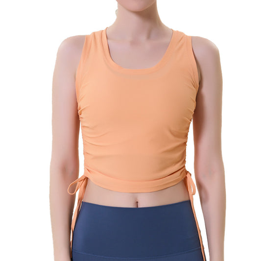 SLEEVELESS VEST WITH DRAWSTRINGS
