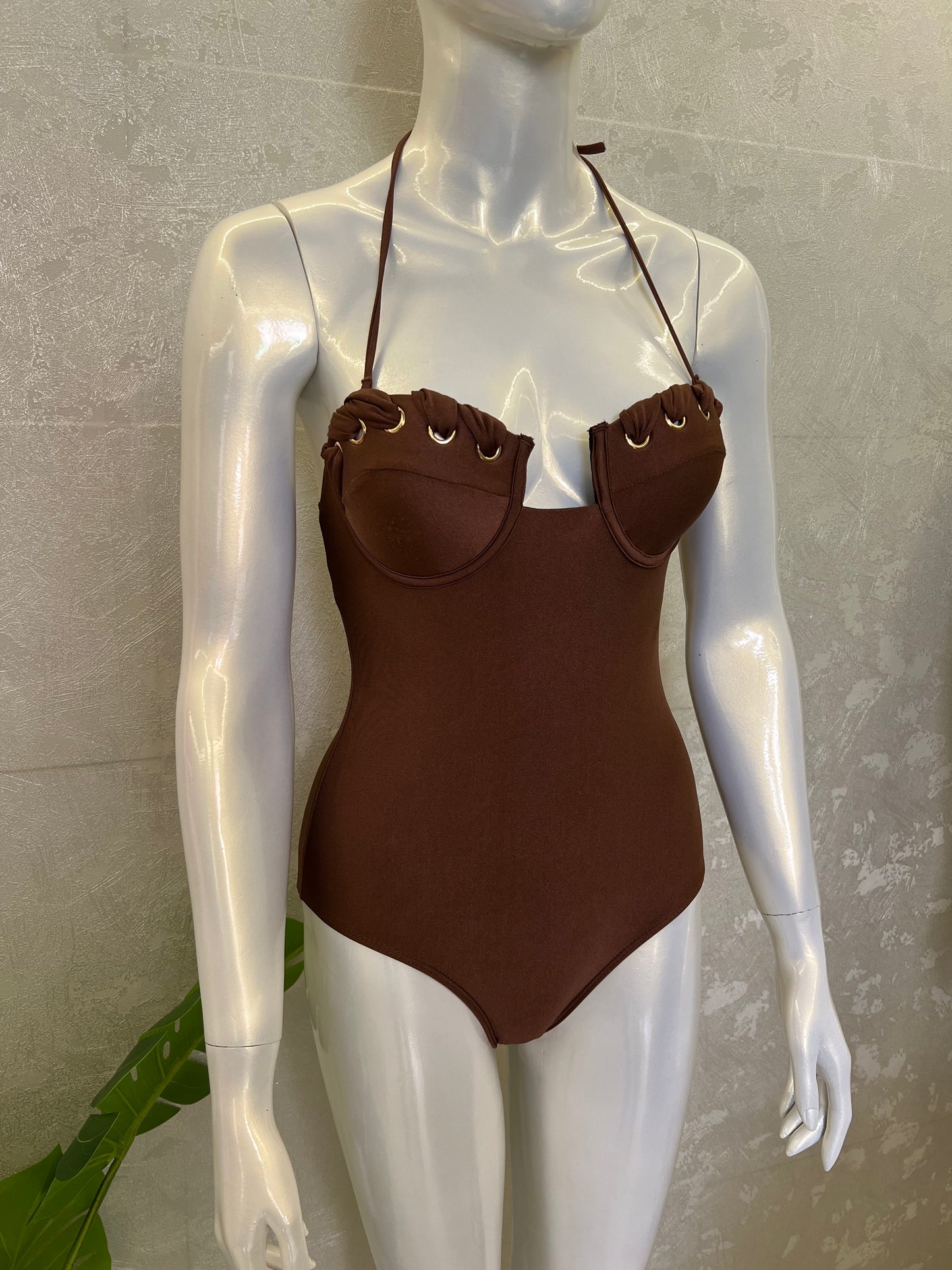 HALTER PADDED SWIMSUIT