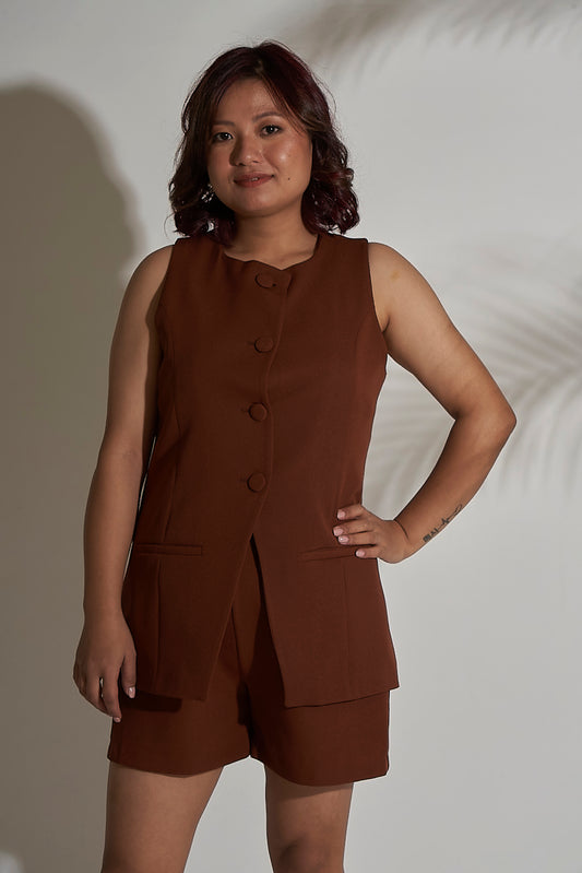 Buttoned Waistcoat Co-Ord