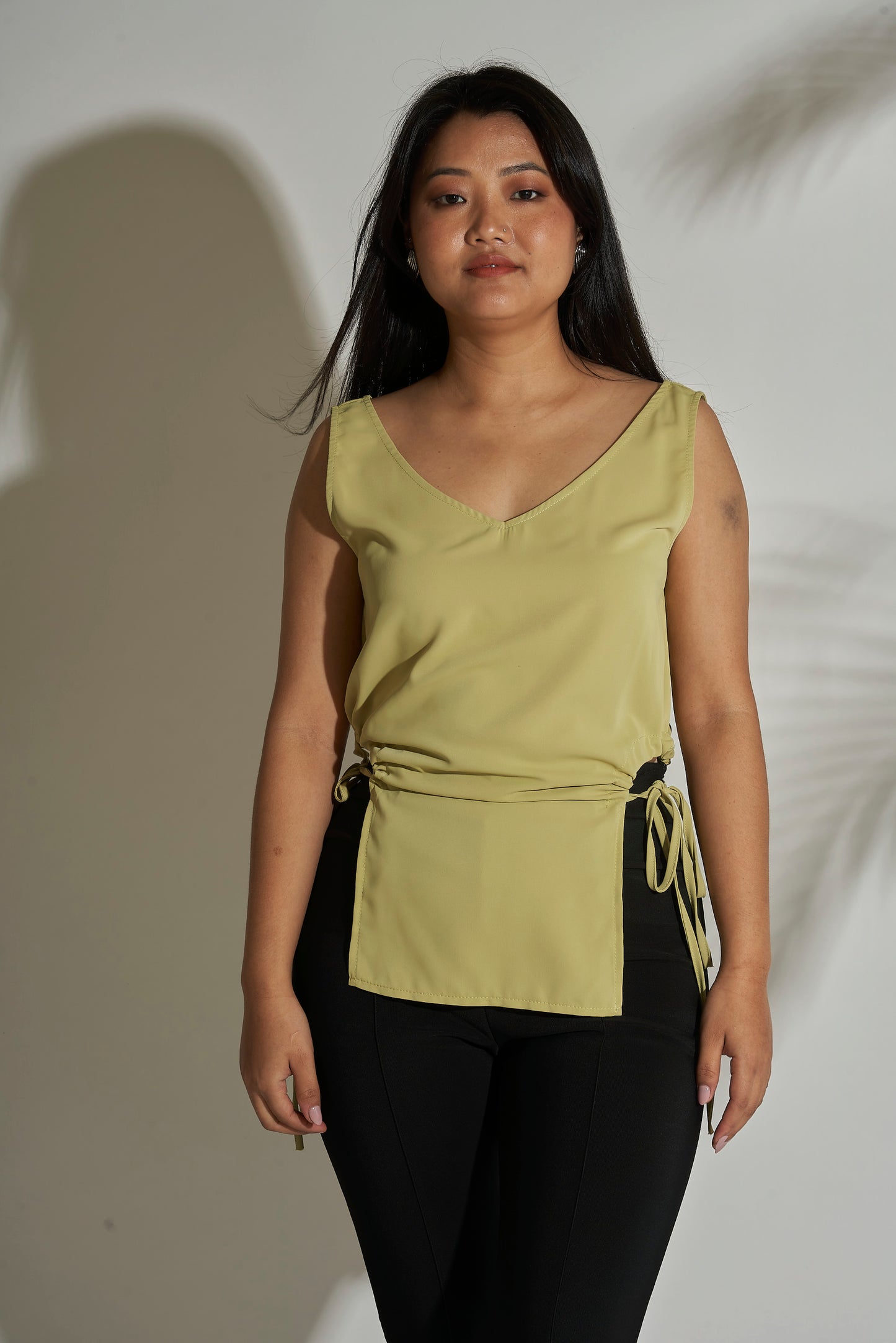 Blouse With Waist Tie-up