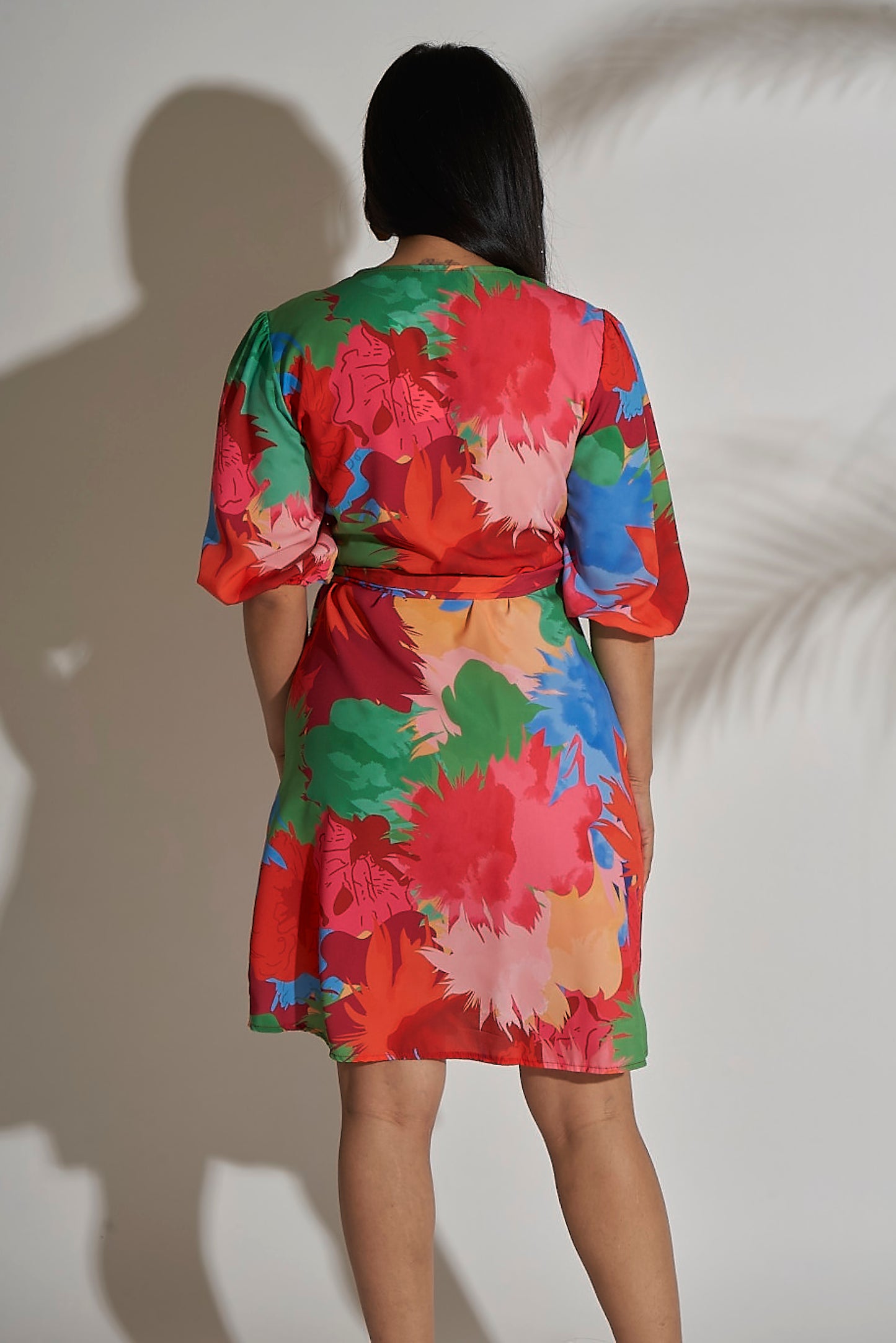 FLORAL WRAP DRESS