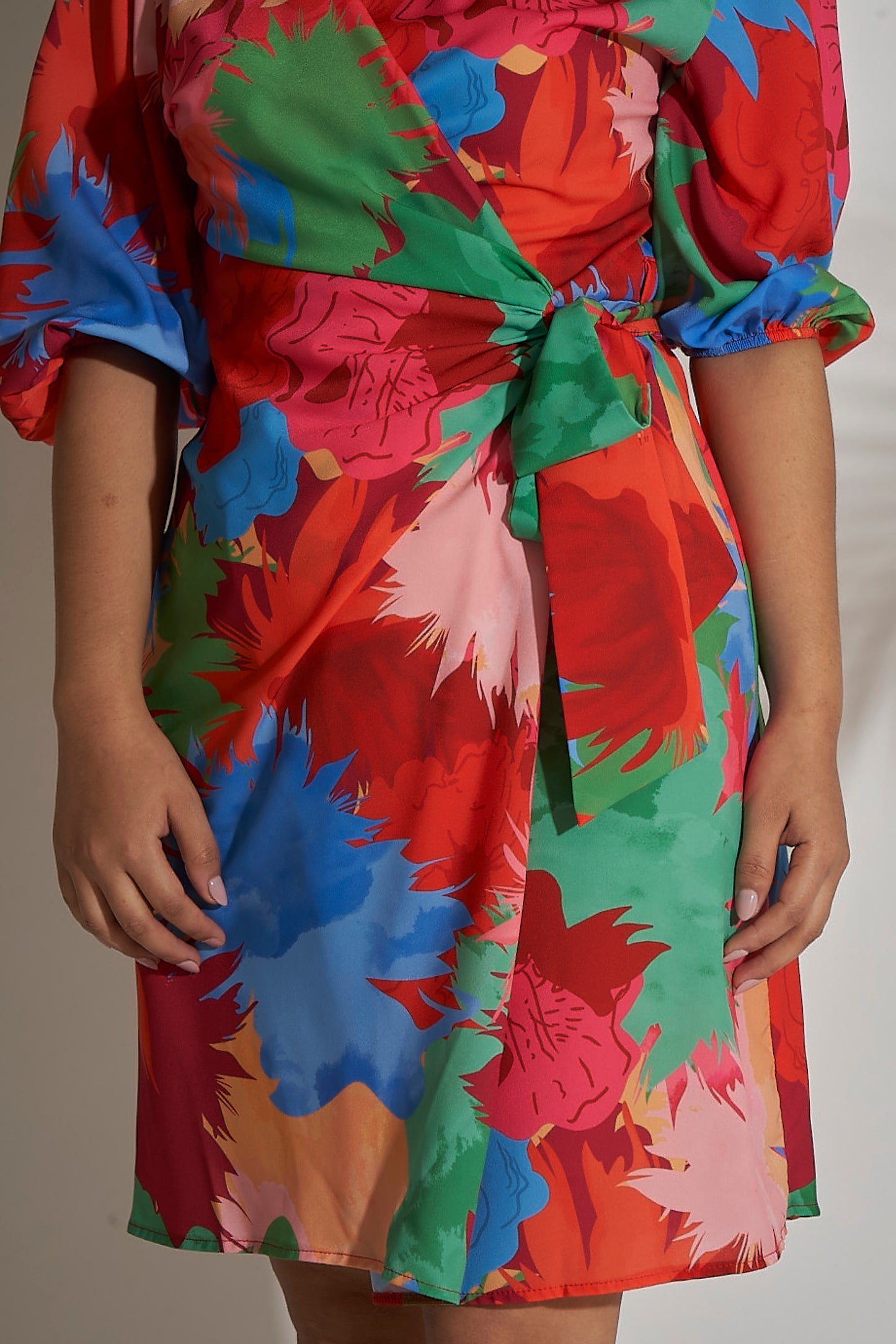 FLORAL WRAP DRESS