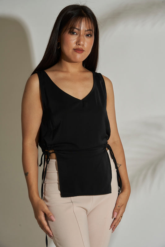 Blouse With Waist Tie-up