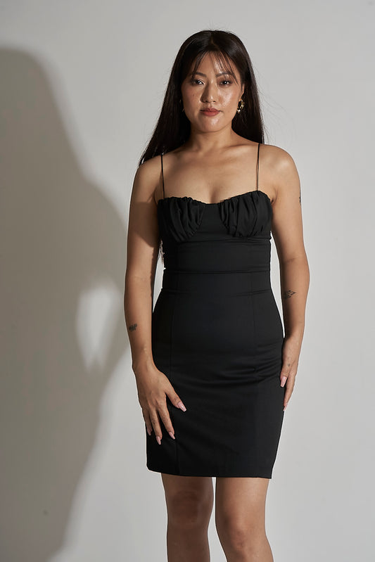 RUCHED BUST MINI DRESS