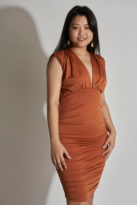 BODYCON RUCHED DRESS