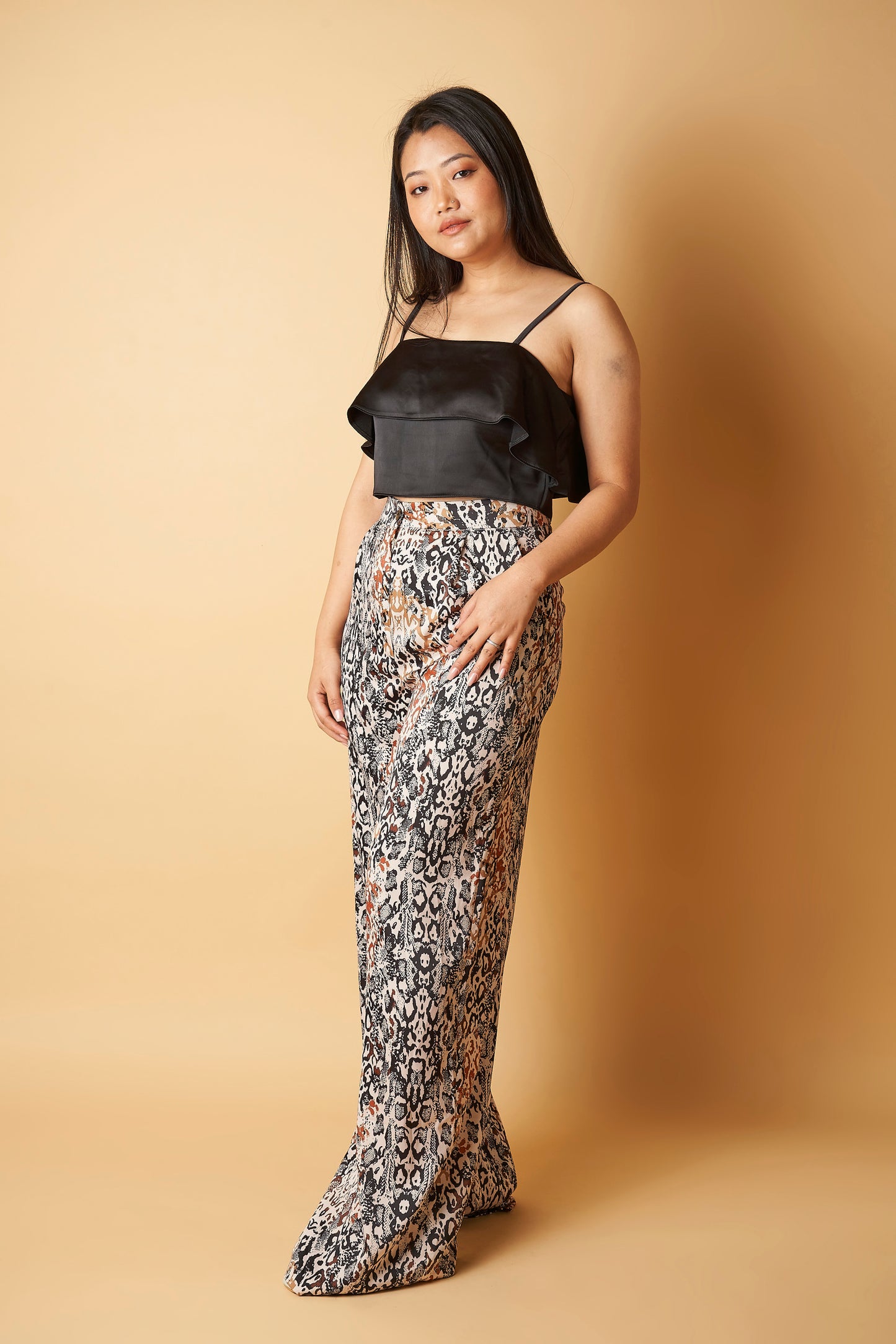 ANIMAL PRINT SATIN PANT