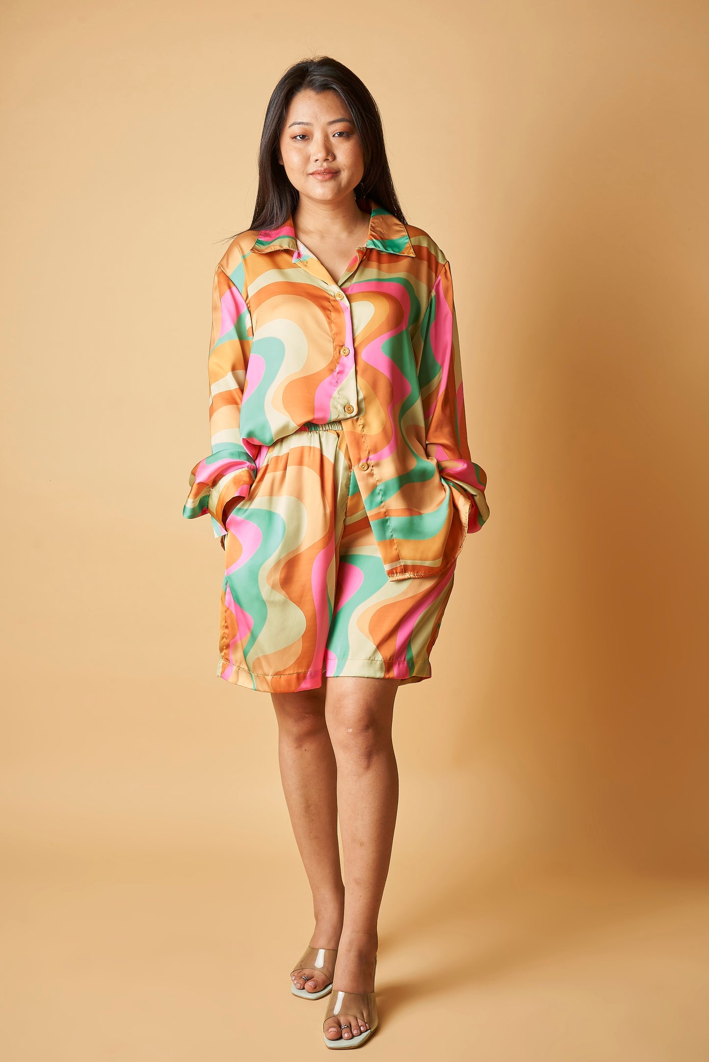 PRINTED LONG SLEEVES COORD SET
