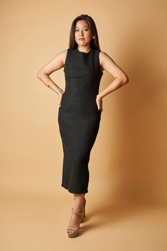 SLEEVELESS MIDI DRESS