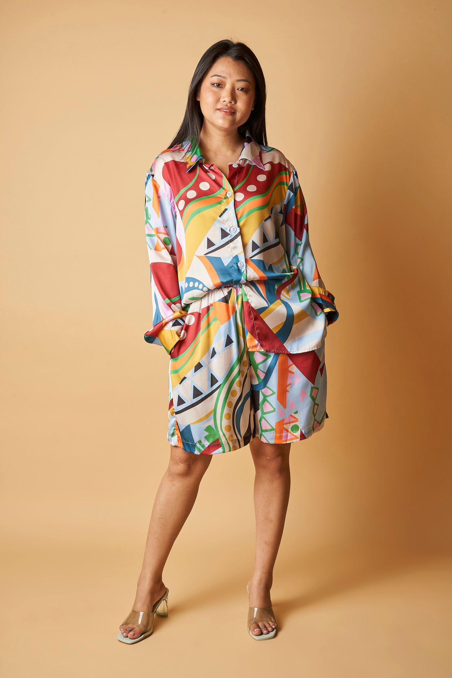 PRINTED LONG SLEEVES COORD SET