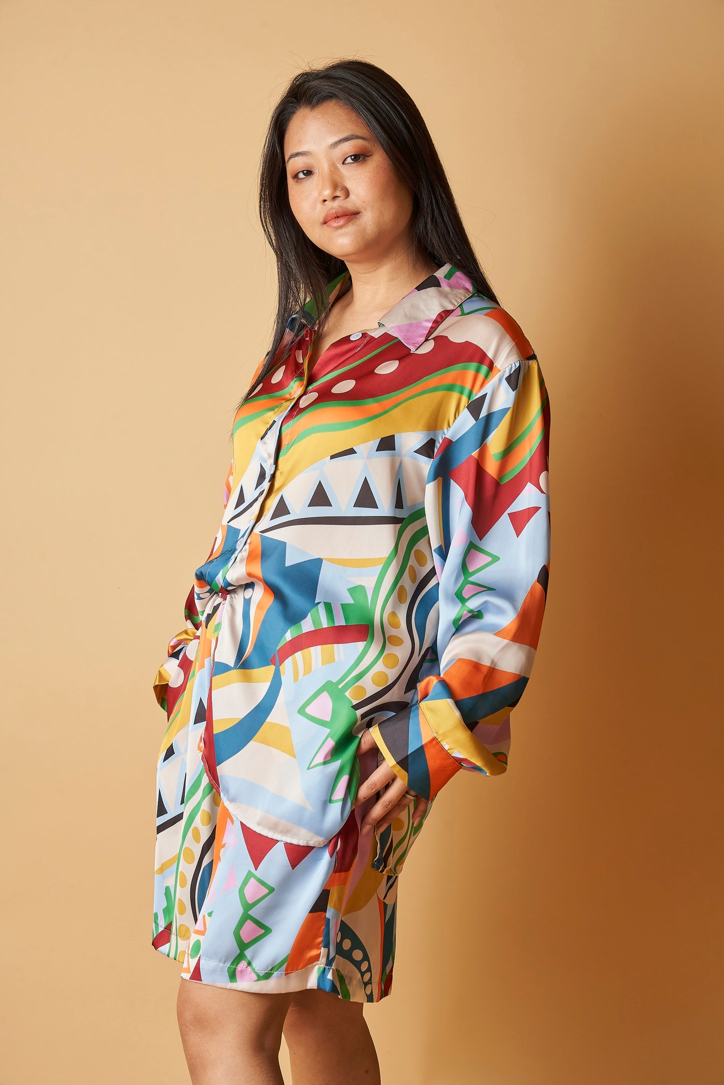 PRINTED LONG SLEEVES COORD SET